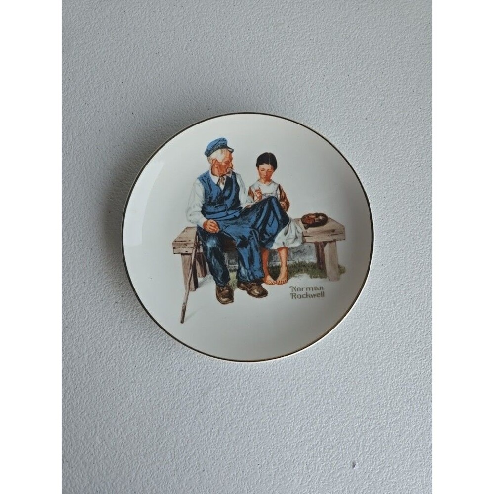 VINTAGE NORMAN ROCKWELL 6.5” PLATE THE LIGHTHOUSE KEEPER’S DAUGHTER.